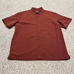 Royal Robbins Short Sleeve Button Down Hiking Shirt Sz L Men's Gorpcore Outdoor
